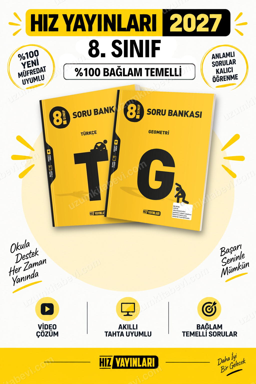 Hız Yayınları 2027 8. Sınıf Türkçe-Geometri LGS Güncel Müfredat Soru Bankası Seti - Hız Yayınları kitap kapağı