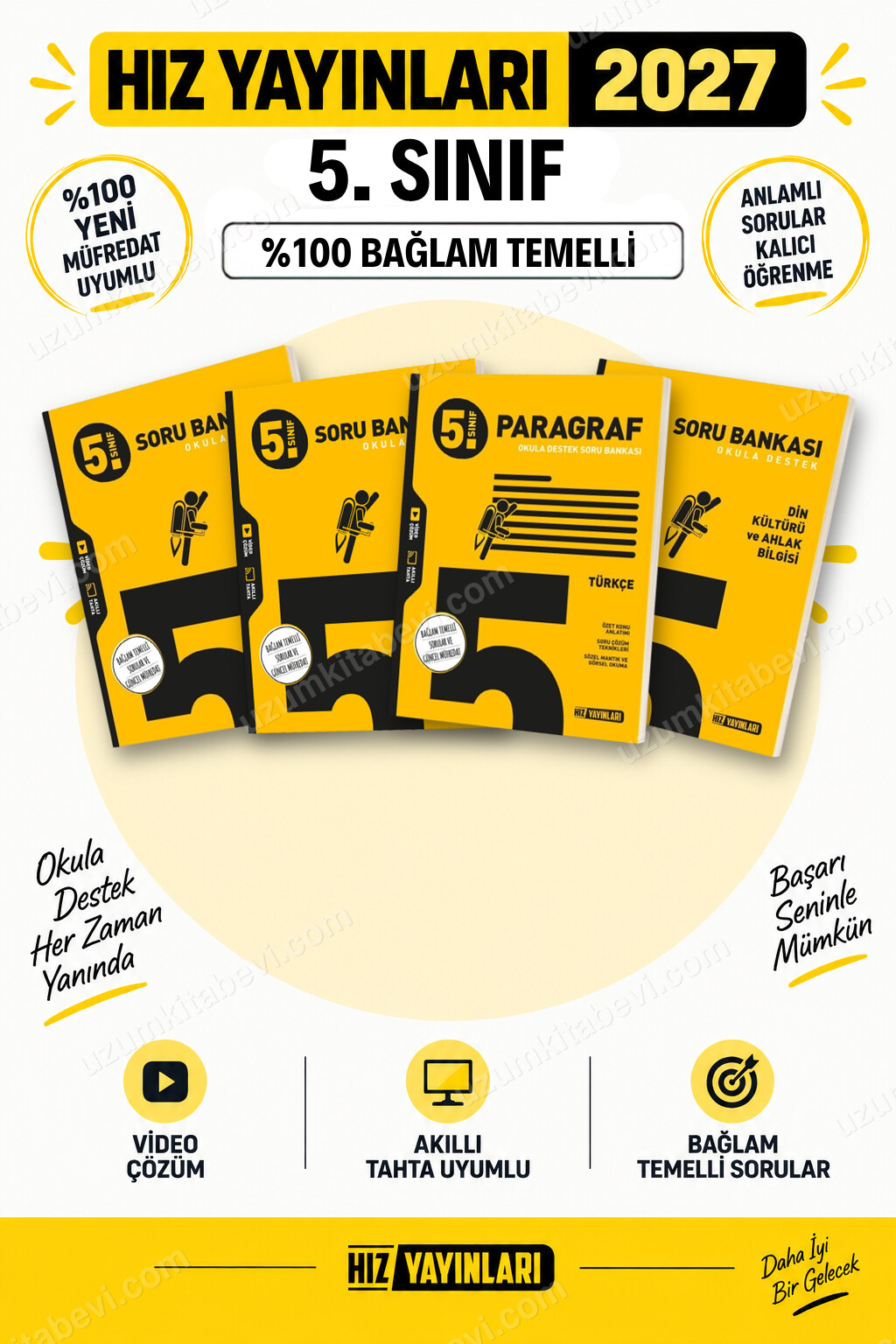 Hız Yayınları 2027 5. Sınıf Türkçe-Sosyal-Paragraf-Din Maarif Yeni Müfredat Soru Bankası Seti - Hız Yayınları kitap kapağı