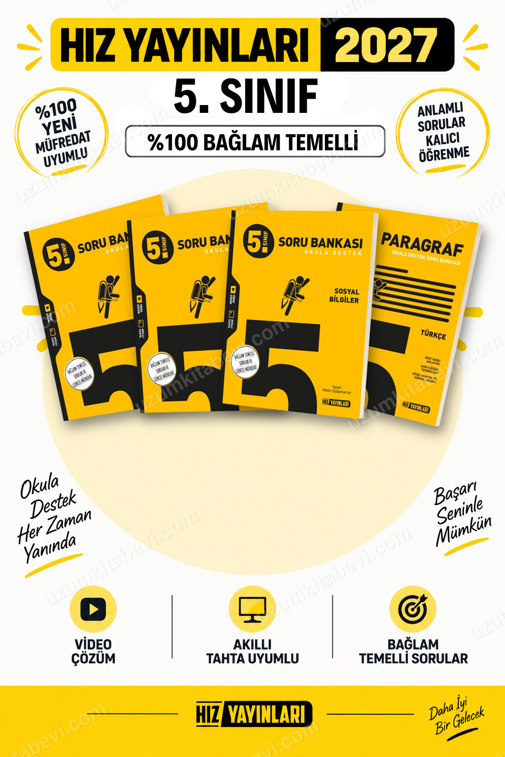 Hız Yayınları 2027 5. Sınıf Matematik-Fen-Sosyal-Paragraf Maarif Yeni Müfredat Soru Bankası Seti - Hız Yayınları kitap kapağı