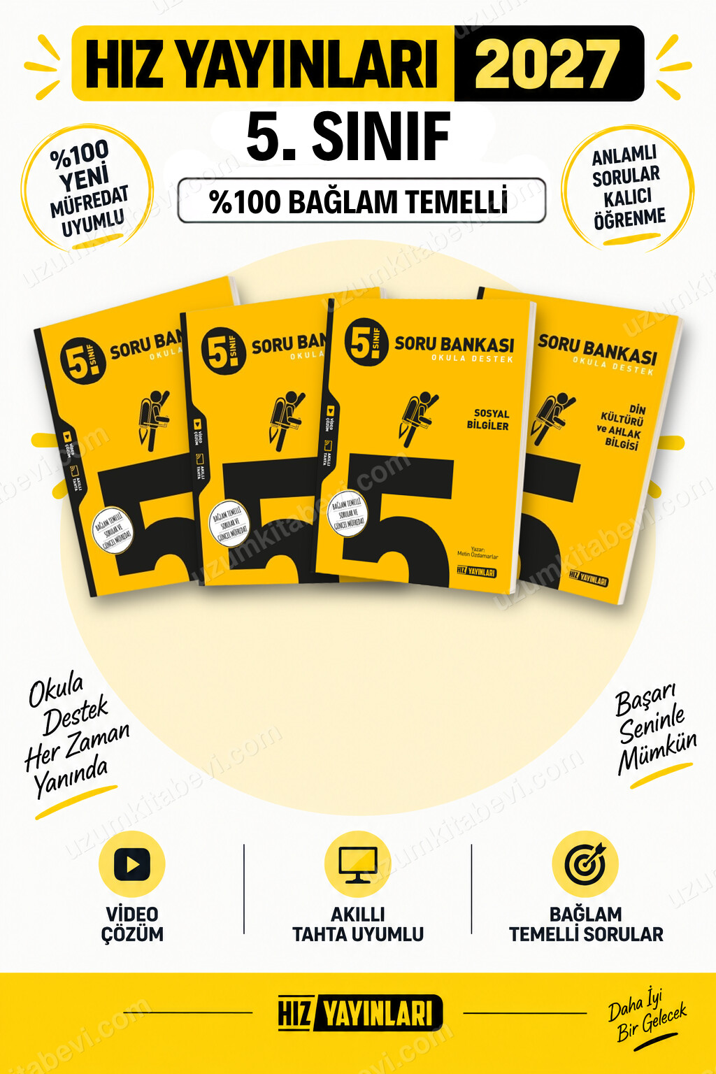 Hız Yayınları 2027 5. Sınıf Matematik-Fen-Sosyal-Din Maarif Yeni Müfredat Soru Bankası Seti - Hız Yayınları kitap kapağı