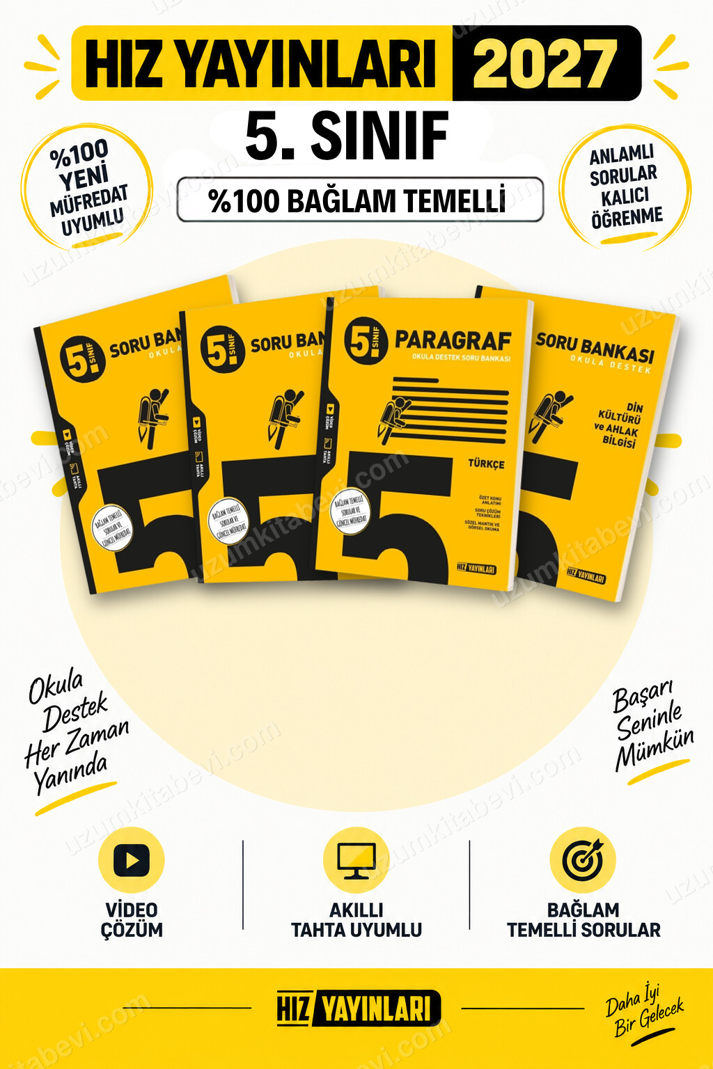 Hız Yayınları 2027 5. Sınıf Matematik-Fen-Paragraf-Din Maarif Yeni Müfredat Soru Bankası Seti - Hız Yayınları kitap kapağı