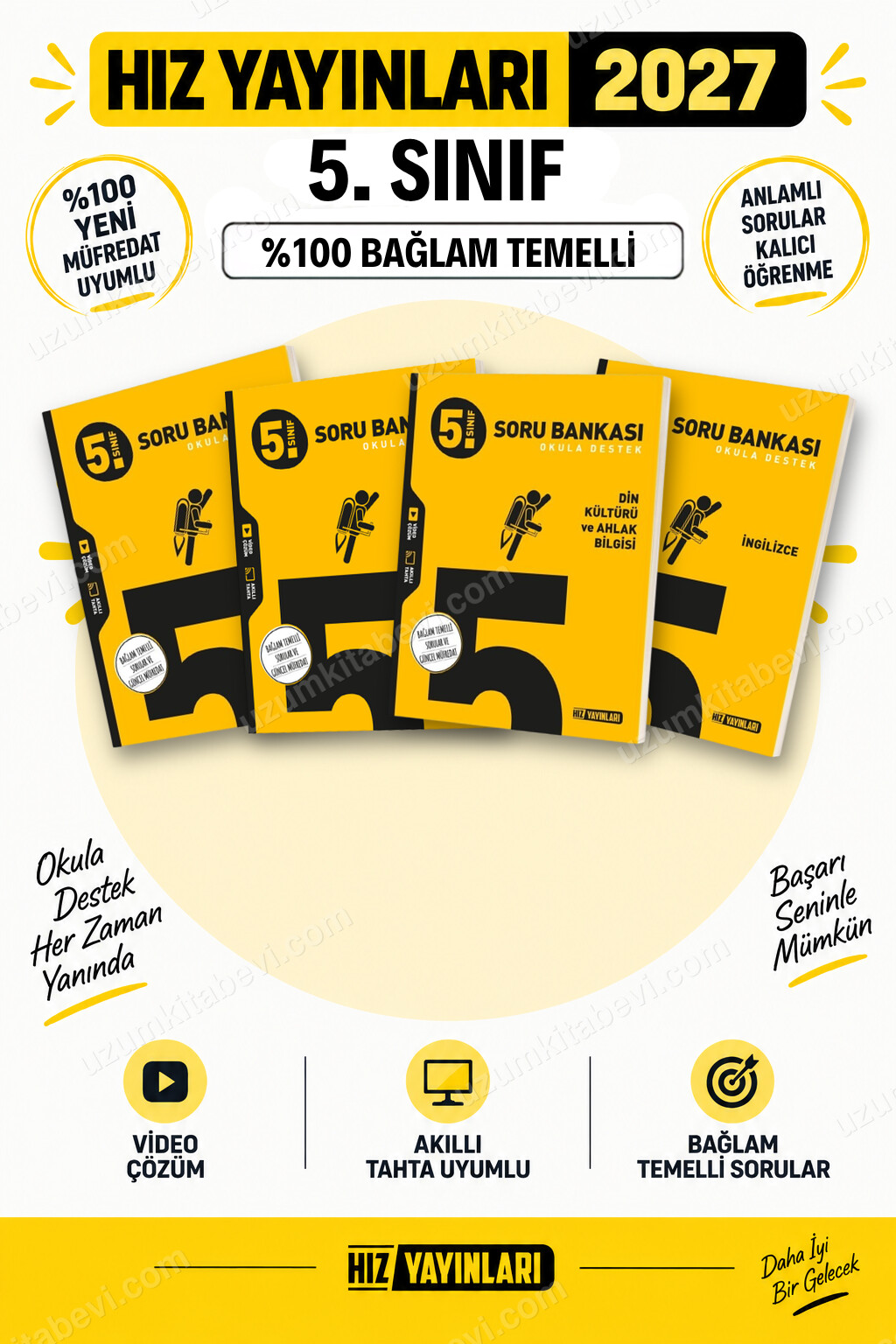 Hız Yayınları 2027 5. Sınıf Matematik-Sosyal-Din-İngilizce Maarif Yeni Müfredat Soru Bankası Seti - Hız Yayınları kitap kapağı