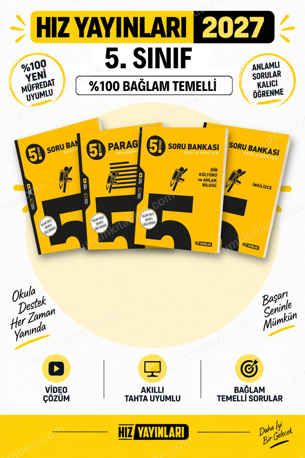 Hız Yayınları 2027 5. Sınıf Matematik-Paragraf-Din-İngilizce Maarif Yeni Müfredat Soru Bankası Seti - Hız Yayınları kitap kapağı