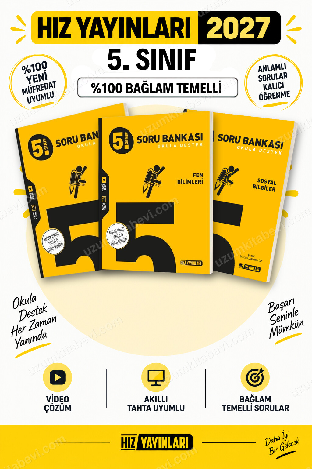 Hız Yayınları 2027 5. Sınıf Türkçe-Fen-Sosyal Maarif Yeni Müfredat Soru Bankası Seti - Hız Yayınları kitap kapağı