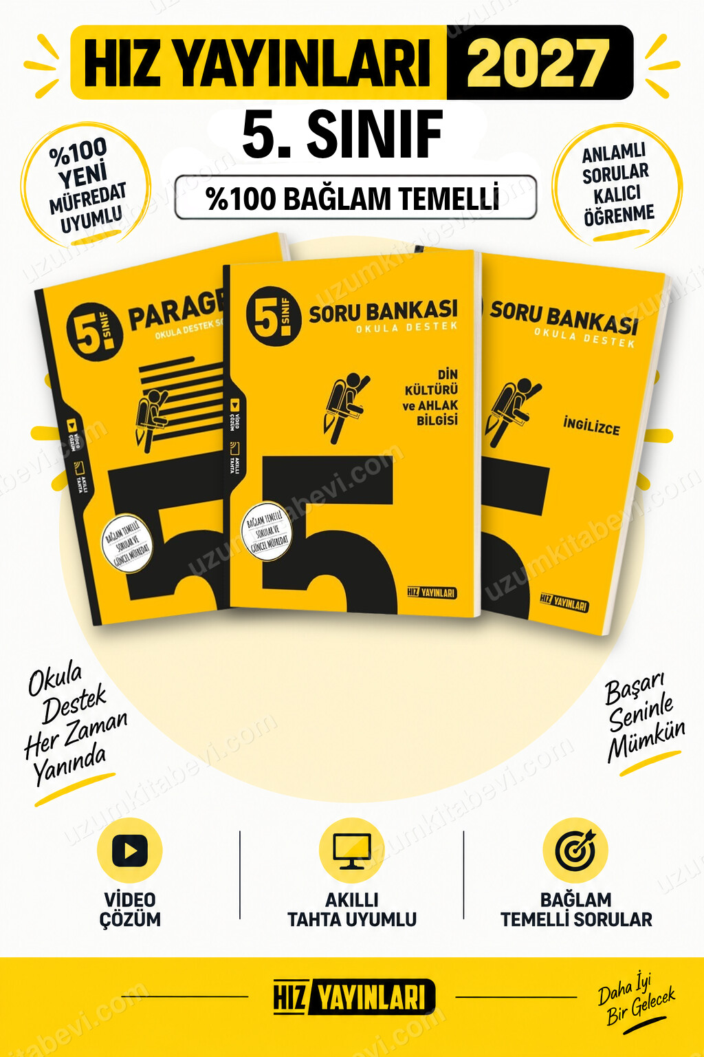 Hız Yayınları 2027 5. Sınıf Paragraf-Din Kültürü-İngilizce Maarif Yeni Müfredat Soru Bankası Seti - Hız Yayınları kitap kapağı