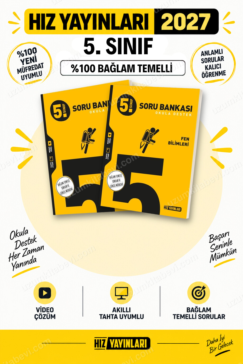 Hız Yayınları 2027 5. Sınıf Türkçe-Fen Bilimleri Maarif Yeni Müfredat Soru Bankası Seti - Hız Yayınları kitap kapağı