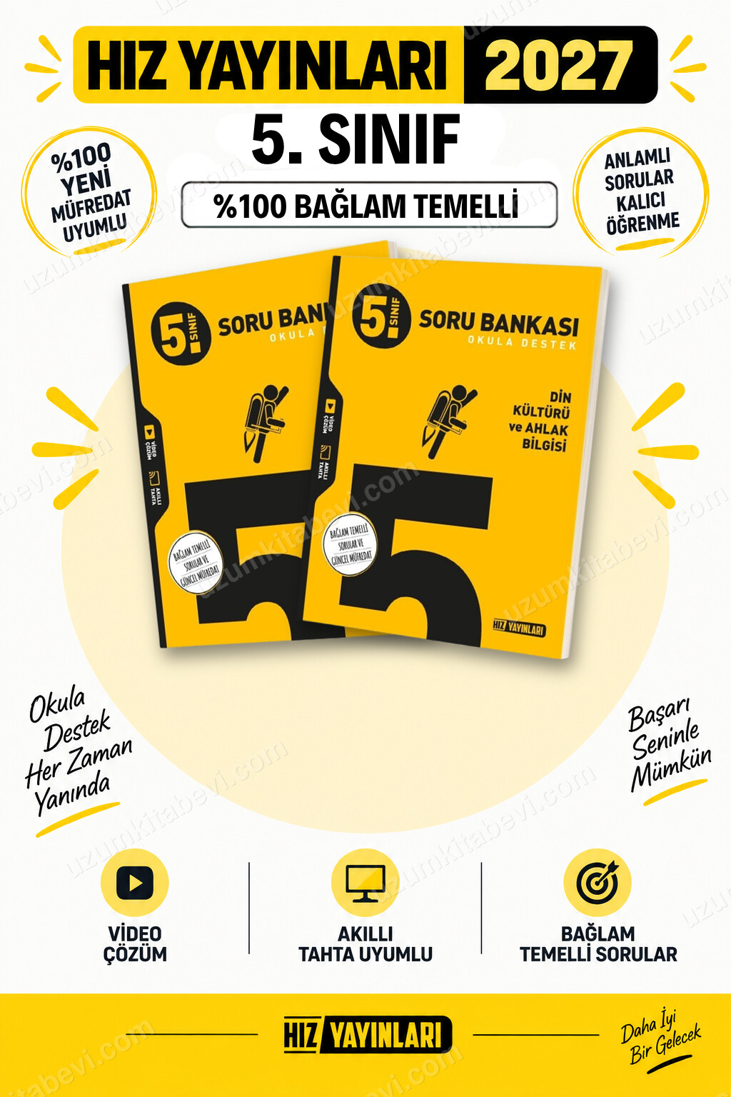 Hız Yayınları 2027 5. Sınıf Türkçe-Din Kültürü Maarif Yeni Müfredat Soru Bankası Seti - Hız Yayınları kitap kapağı