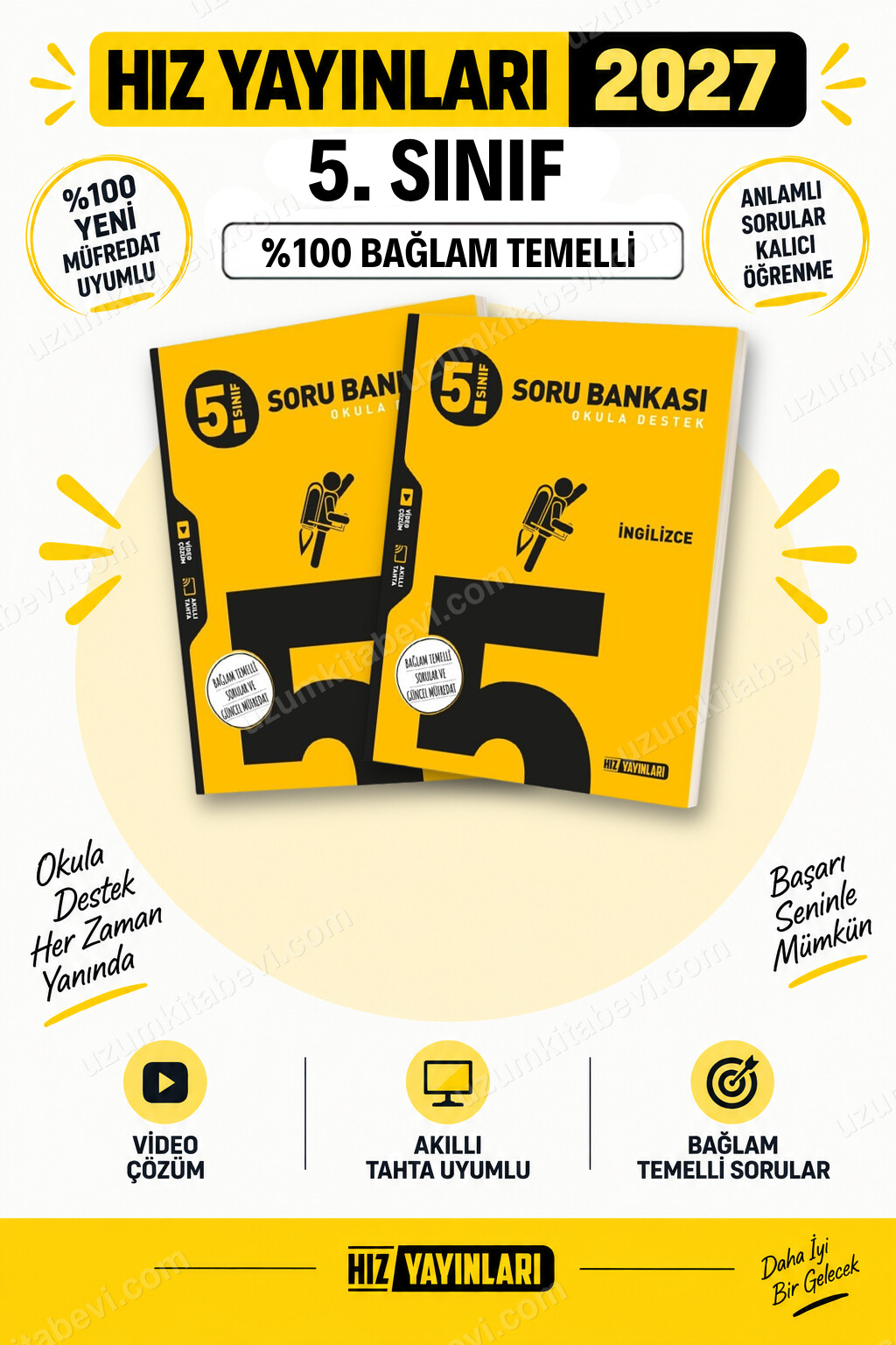 Hız Yayınları 2027 5. Sınıf Türkçe-İngilizce Maarif Yeni Müfredat Soru Bankası Seti - Hız Yayınları kitap kapağı