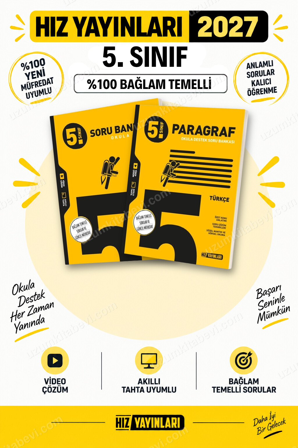 Hız Yayınları 2027 5. Sınıf Matematik-Paragraf Maarif Yeni Müfredat Soru Bankası Seti - Hız Yayınları kitap kapağı