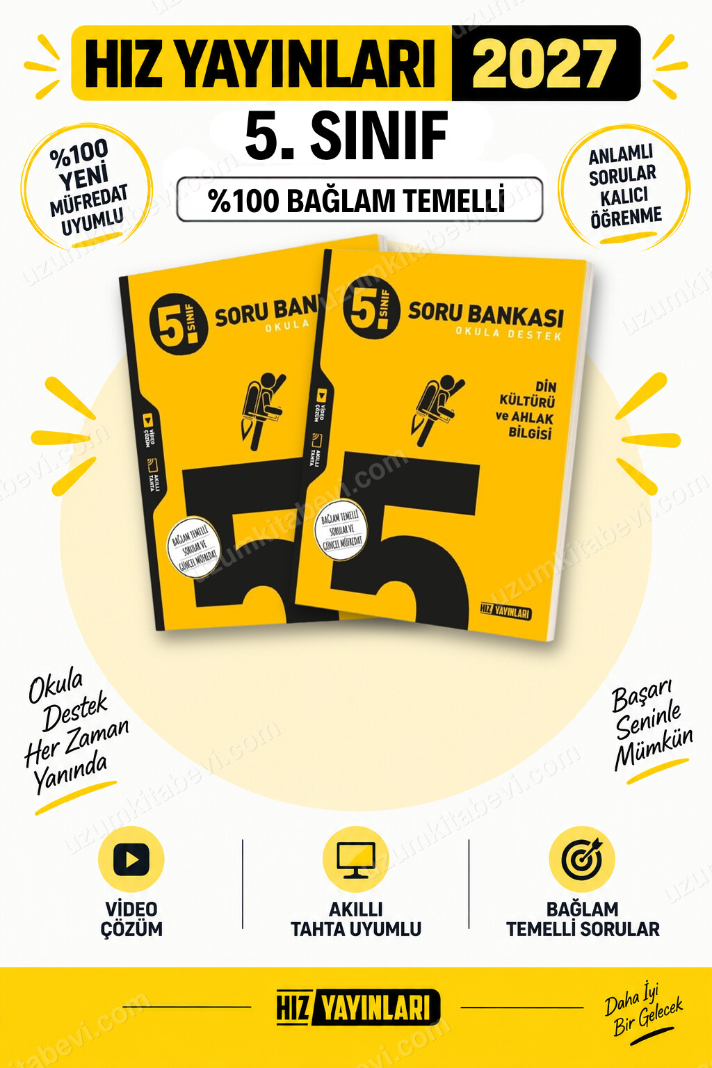 Hız Yayınları 2027 5. Sınıf Matematik-Din Kültürü Maarif Yeni Müfredat Soru Bankası Seti - Hız Yayınları kitap kapağı