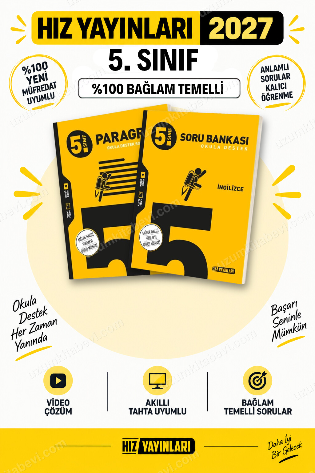Hız Yayınları 2027 5. Sınıf Paragraf-İngilizce Maarif Yeni Müfredat Soru Bankası Seti - Hız Yayınları kitap kapağı