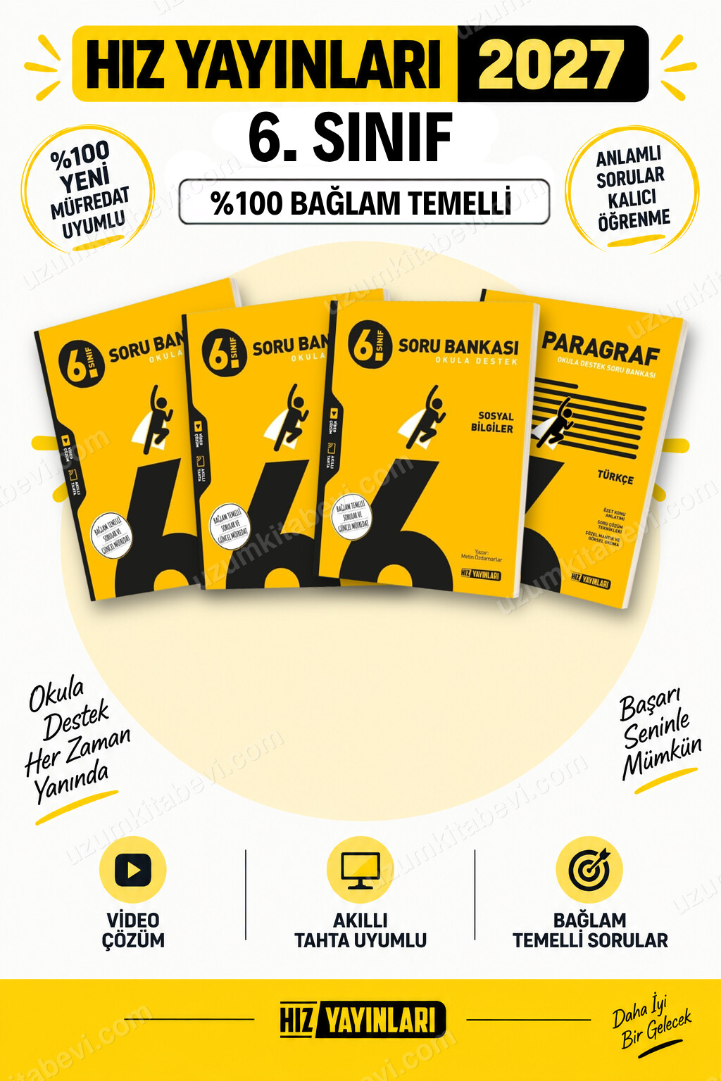 Hız Yayınları 2027 6. Sınıf Türkçe-Fen-Sosyal-Paragraf Maarif Yeni Müfredat Soru Bankası Seti - Hız Yayınları kitap kapağı