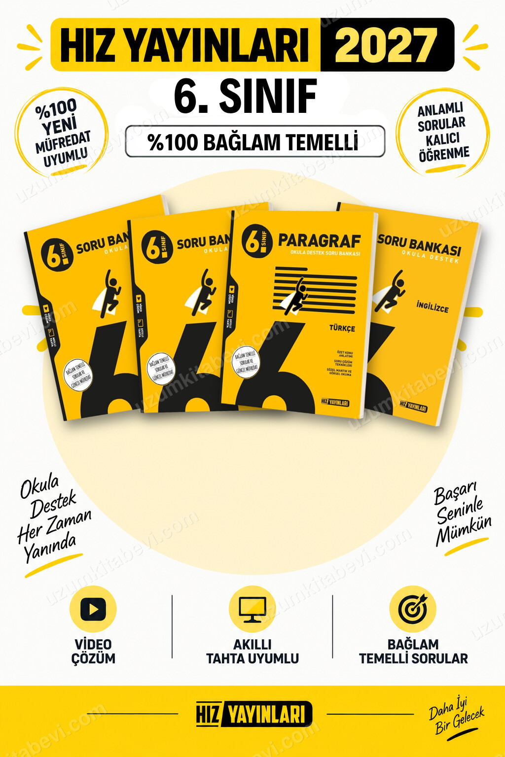 Hız Yayınları 2027 6. Sınıf Türkçe-Fen-Paragraf-İngilizce Maarif Yeni Müfredat Soru Bankası Seti - Hız Yayınları kitap kapağı