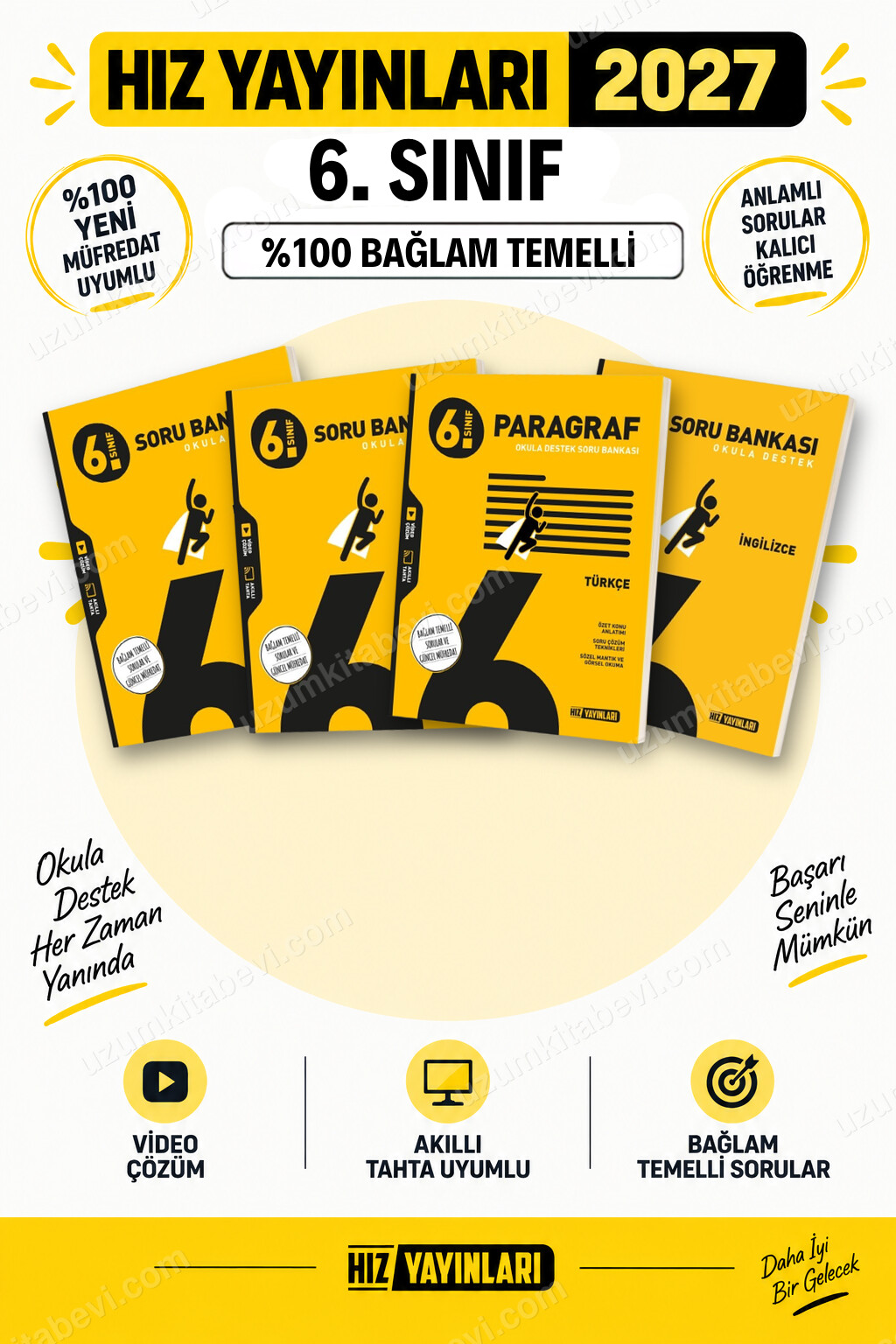 Hız Yayınları 2027 6. Sınıf Matematik-Fen-Paragraf-İngilizce Maarif Yeni Müfredat Soru Bankası Seti - Hız Yayınları kitap kapağı