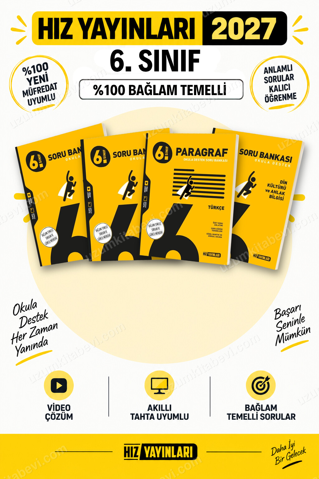 Hız Yayınları 2027 6. Sınıf Matematik-Sosyal-Paragraf-Din Maarif Yeni Müfredat Soru Bankası Seti - Hız Yayınları kitap kapağı
