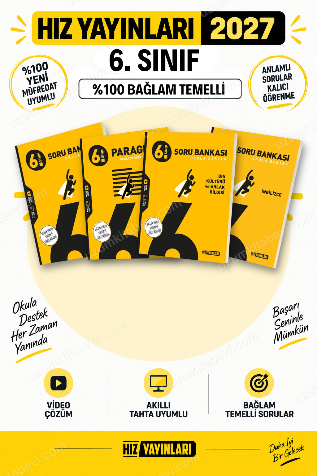 Hız Yayınları 2027 6. Sınıf Fen-Paragraf-Din-İngilizce Maarif Yeni Müfredat Soru Bankası Seti - Hız Yayınları kitap kapağı