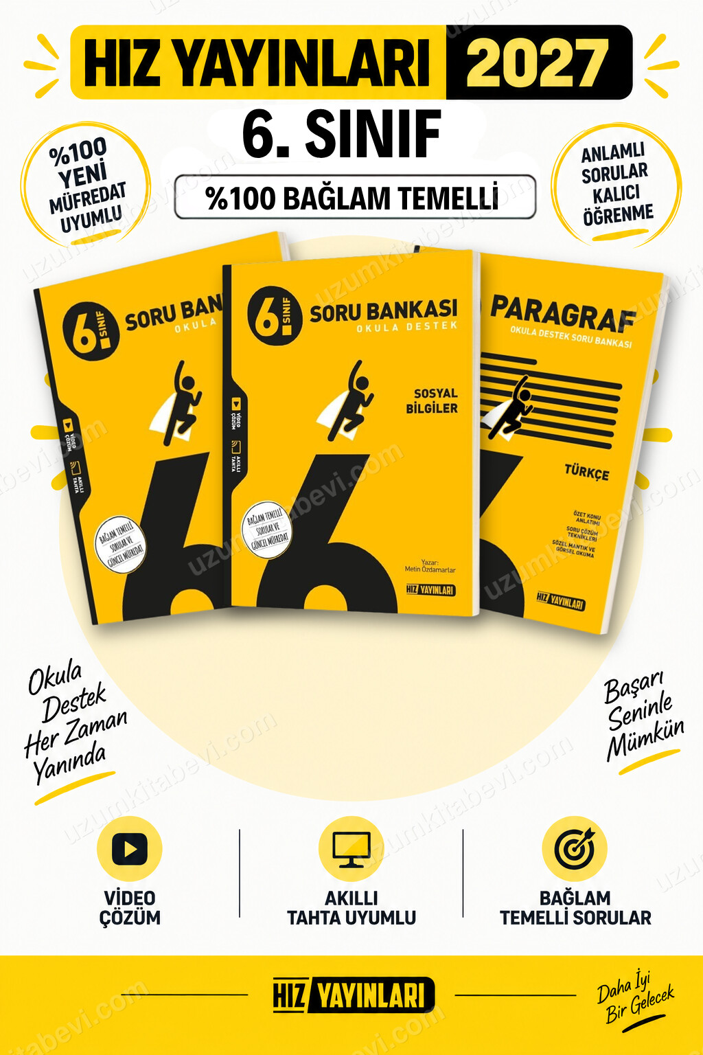 Hız Yayınları 2027 6. Sınıf Türkçe-Sosyal Bilgiler-Paragraf Maarif Yeni Müfredat Soru Bankası Seti - Hız Yayınları kitap kapağı