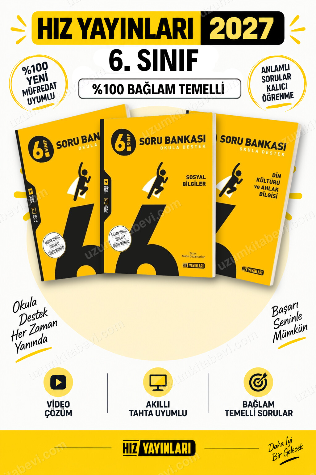 Hız Yayınları 2027 6. Sınıf Türkçe-Sosyal-Din Maarif Yeni Müfredat Soru Bankası Seti - Hız Yayınları kitap kapağı