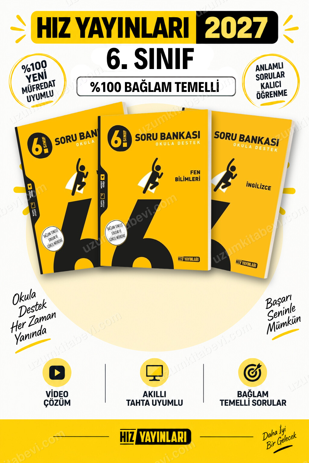 Hız Yayınları 2027 6. Sınıf Matematik-Fen Bilimleri-İngilizce Maarif Yeni Müfredat Soru Bankası Seti - Hız Yayınları kitap kapağı