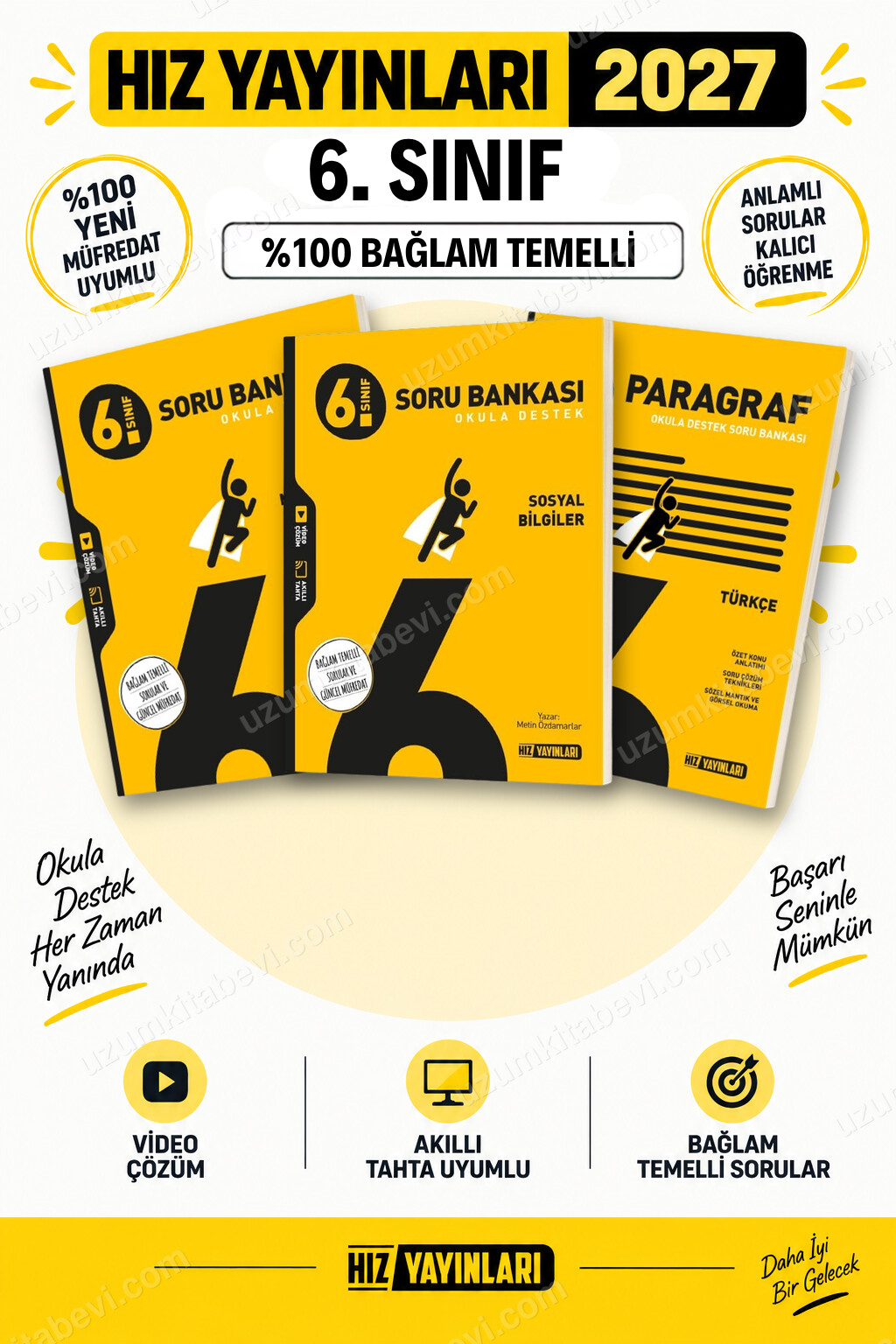 Hız Yayınları 2027 6. Sınıf Matematik-Sosyal-Paragraf Maarif Yeni Müfredat Soru Bankası Seti - Hız Yayınları kitap kapağı