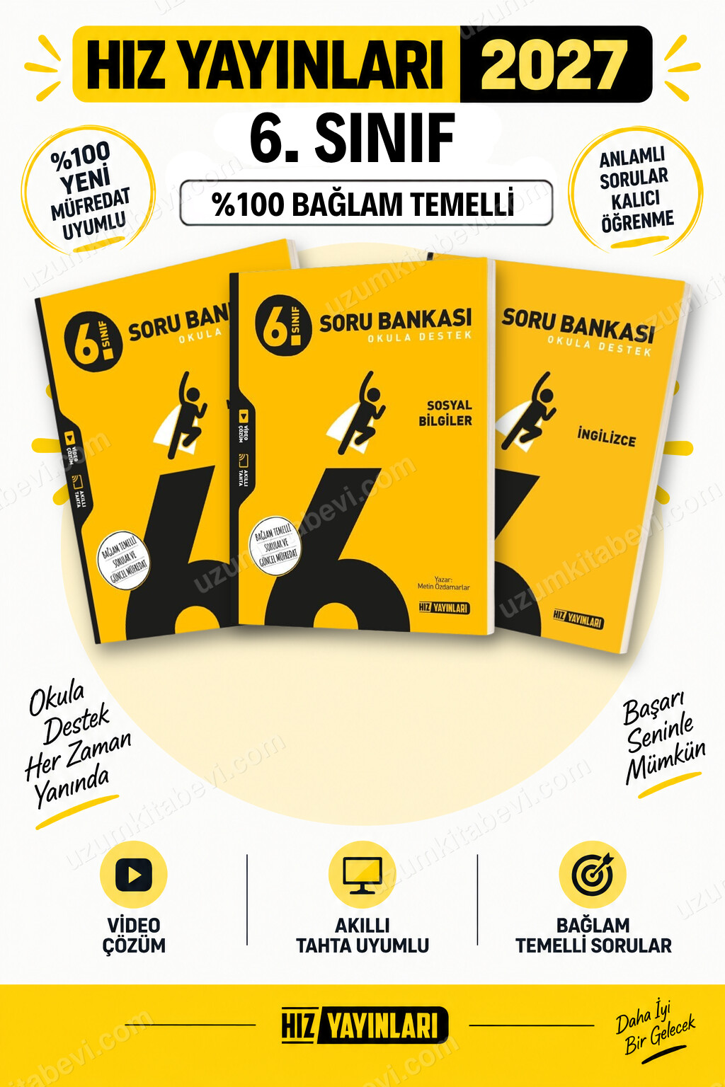 Hız Yayınları 2027 6. Sınıf Matematik-Sosyal-İngilizce Maarif Yeni Müfredat Soru Bankası Seti - Hız Yayınları kitap kapağı