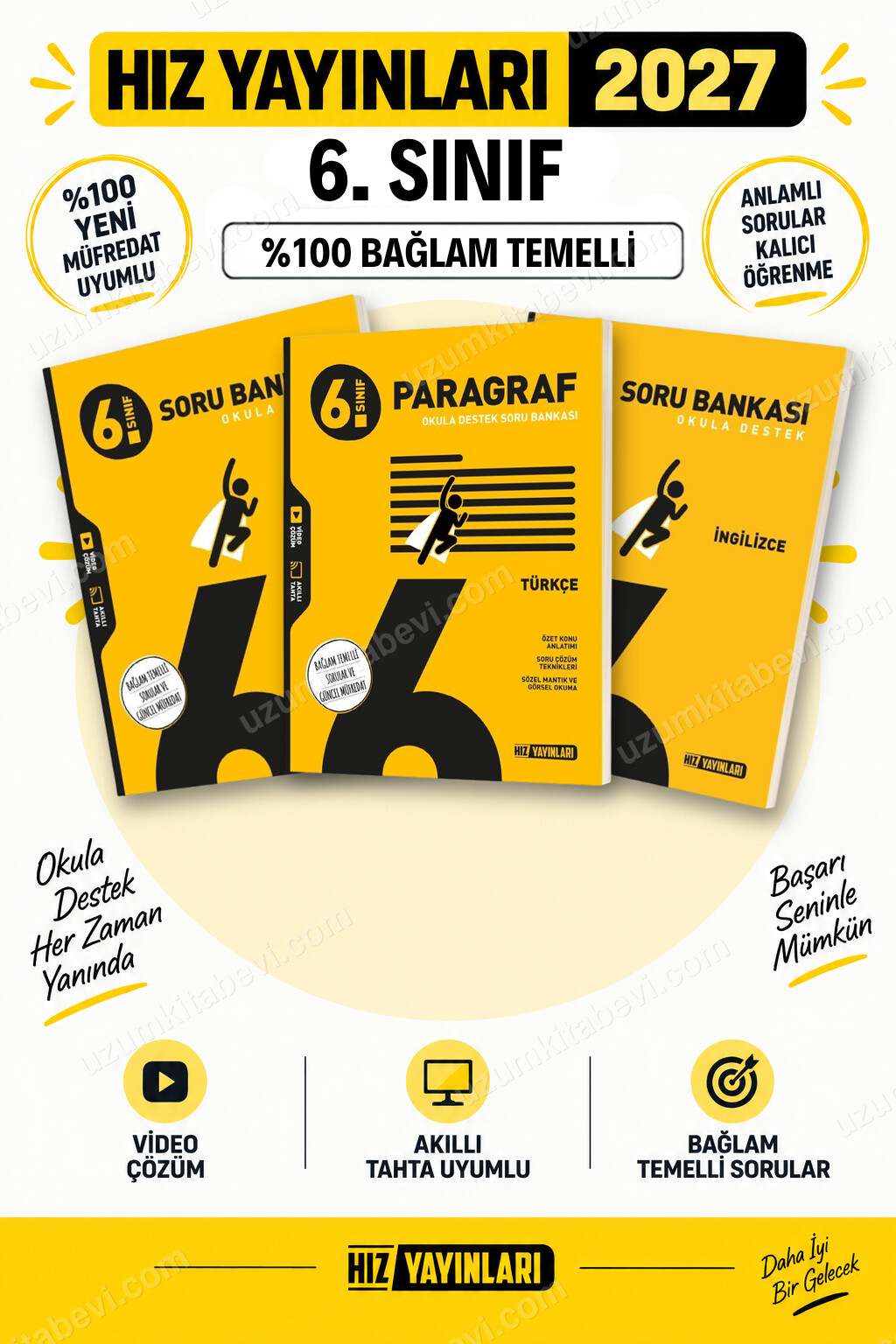 Hız Yayınları 2027 6. Sınıf Fen Bilimleri-Paragraf-İngilizce Maarif Yeni Müfredat Soru Bankası Seti - Hız Yayınları kitap kapağı