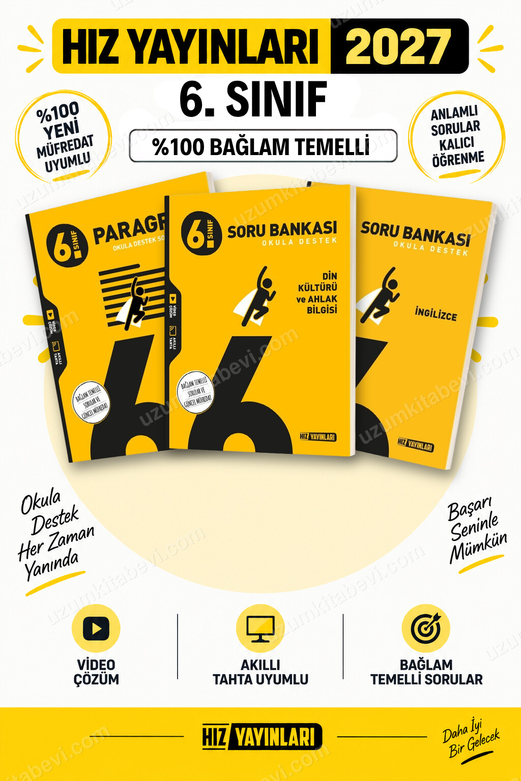 Hız Yayınları 2027 6. Sınıf Paragraf-Din Kültürü-İngilizce Maarif Yeni Müfredat Soru Bankası Seti - Hız Yayınları kitap kapağı