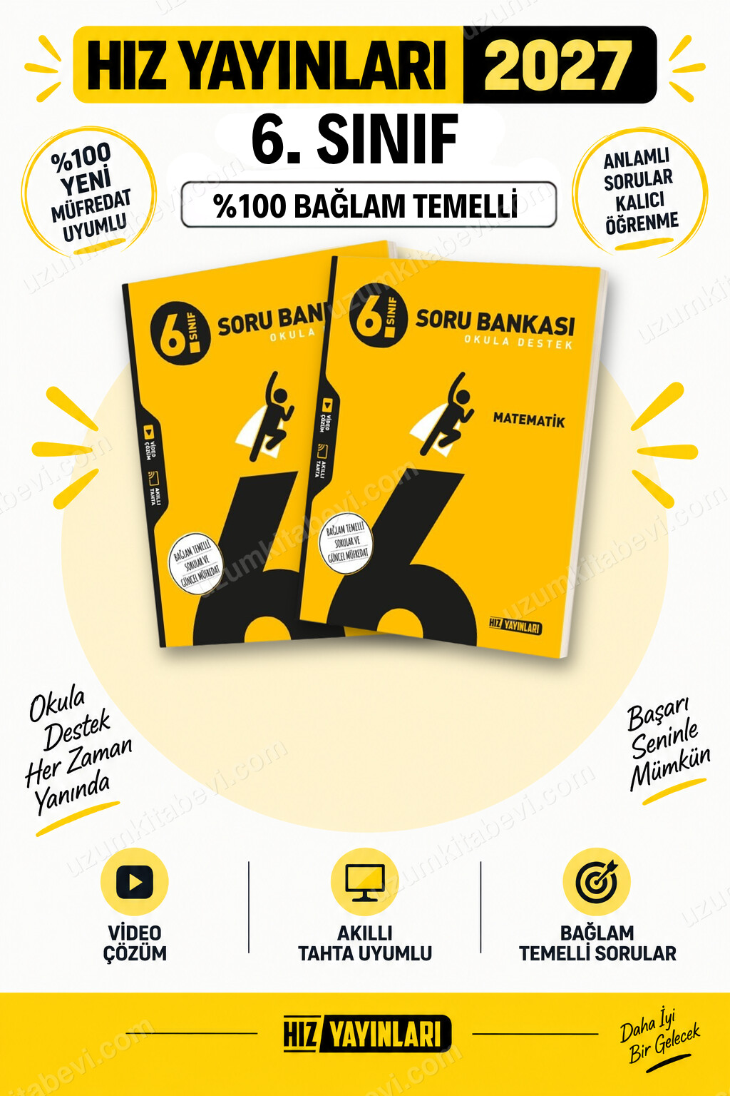 Hız Yayınları 2027 6. Sınıf Türkçe-Matematik Maarif Yeni Müfredat Soru Bankası Seti - Hız Yayınları kitap kapağı