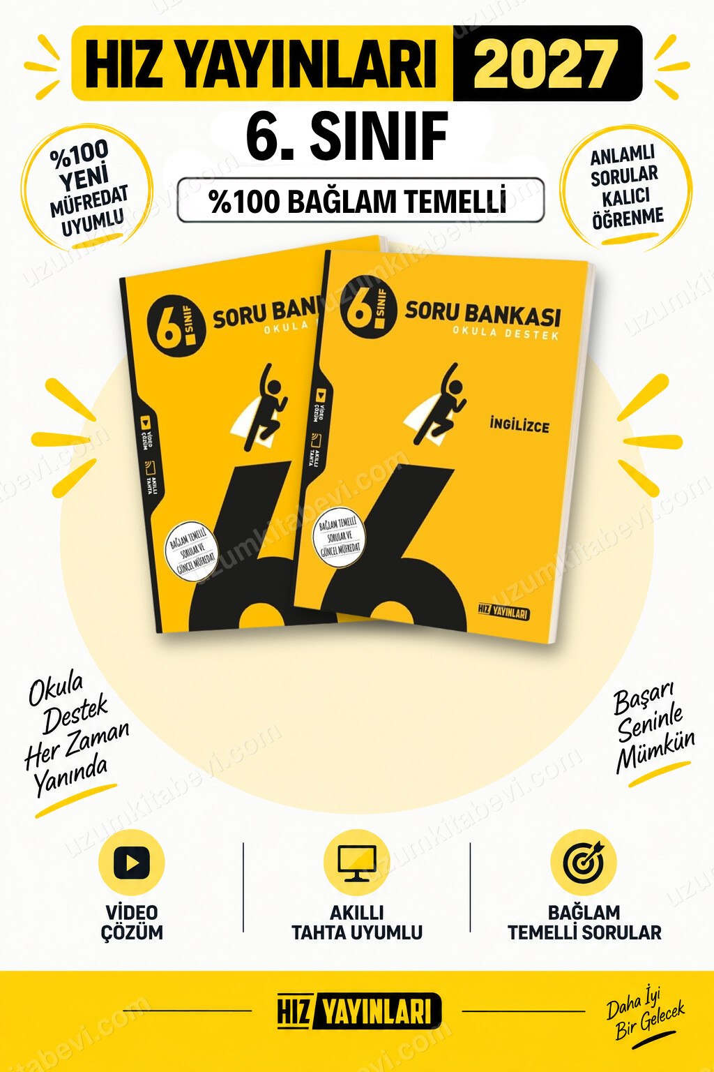 Hız Yayınları 2027 6. Sınıf Türkçe-İngilizce Maarif Yeni Müfredat Soru Bankası Seti - Hız Yayınları kitap kapağı