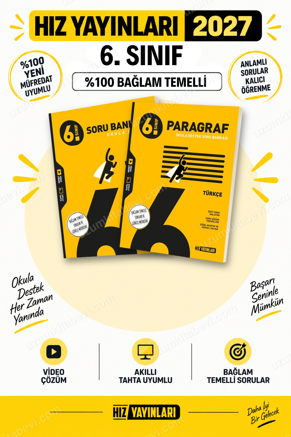 Hız Yayınları 2027 6. Sınıf Matematik-Paragraf Maarif Yeni Müfredat Soru Bankası Seti - Hız Yayınları kitap kapağı