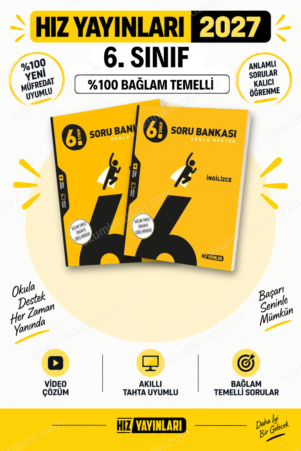 Hız Yayınları 2027 6. Sınıf Matematik-İngilizce Maarif Yeni Müfredat Soru Bankası Seti - Hız Yayınları kitap kapağı