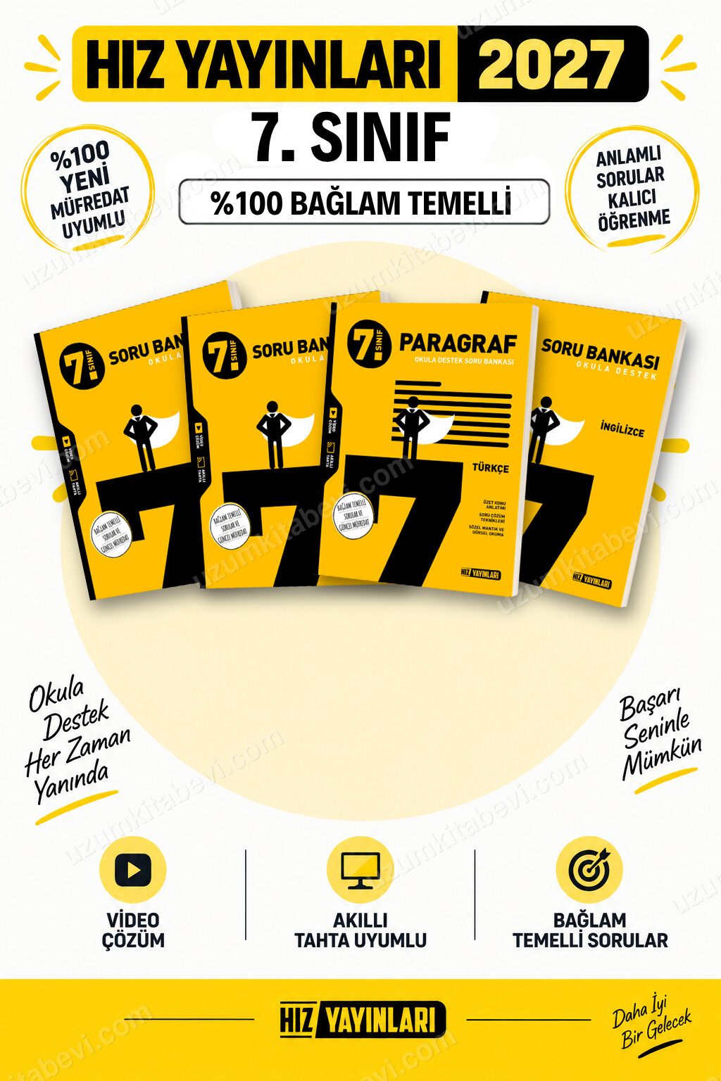 Hız Yayınları 2027 7. Sınıf Türkçe-Fen-Paragraf-İngilizce Maarif Yeni Müfredat Soru Bankası Seti - Hız Yayınları kitap kapağı