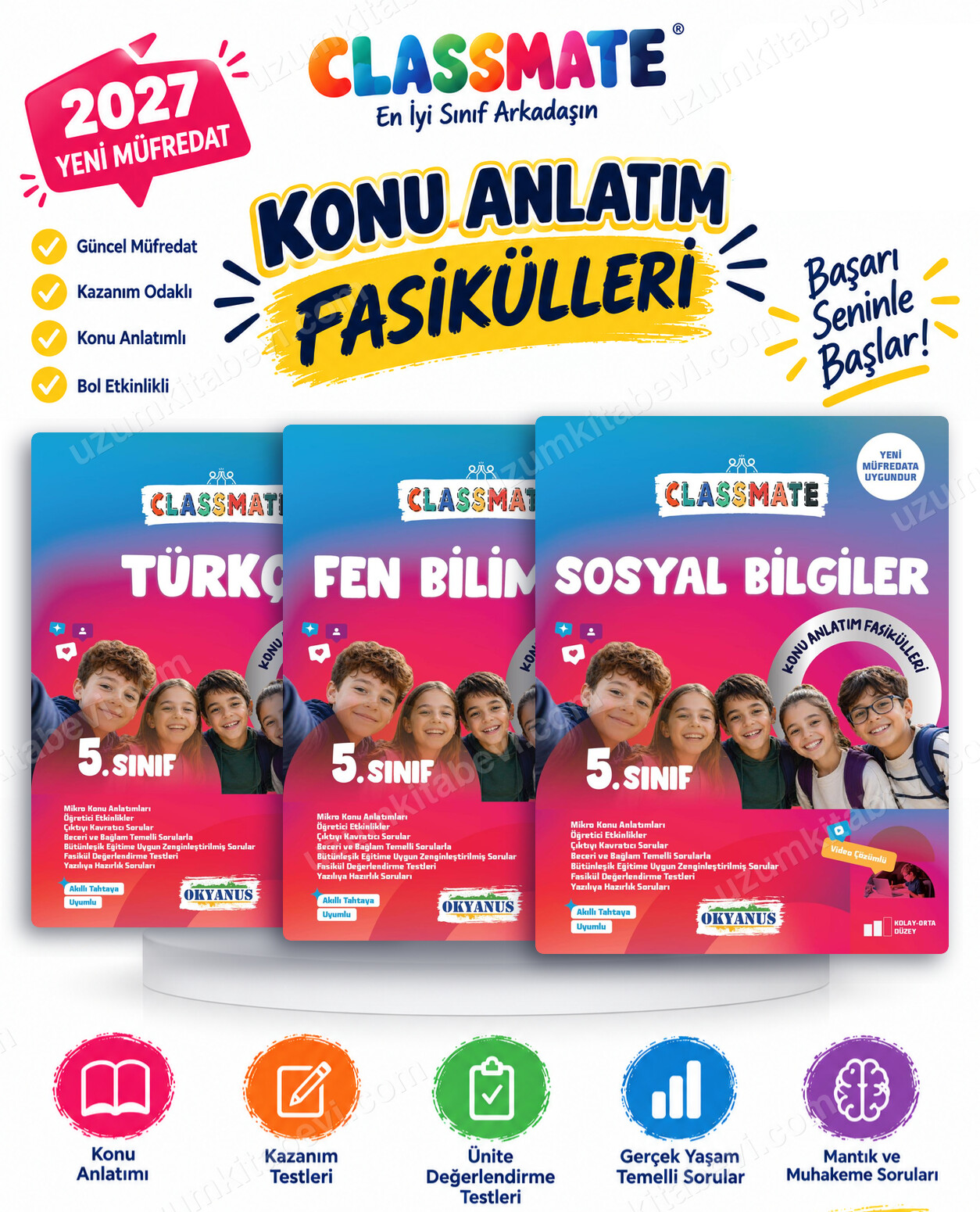 Okyanus Yayıncılık 2027 5. Sınıf Classmate Türkçe-Fen Bilimleri-Sosyal Bilgiler Maarif Model Konu Anlatım Fasikülleri Seti (3 Kitap) - Okyanus Yayıncılık kitap kapağı