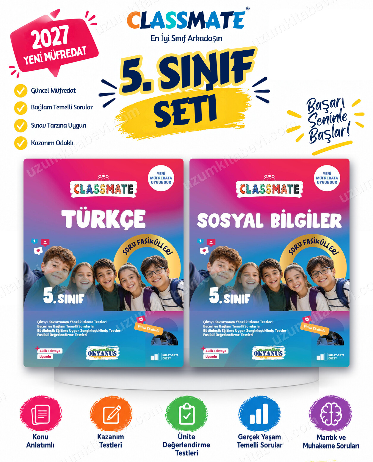 Okyanus Yayıncılık 2027 5. Sınıf Classmate Türkçe-Sosyal Bilgiler Maarif Model Soru Fasikülleri Seti (2 Kitap) - Okyanus Yayıncılık kitap kapağı