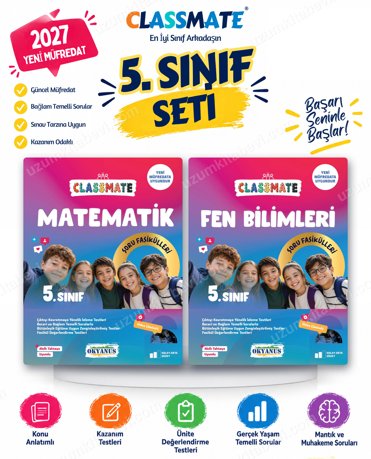 Okyanus Yayıncılık 2027 5. Sınıf Classmate Matematik-Fen Bilimleri Maarif Model Soru Fasikülleri Seti (2 Kitap) - Okyanus Yayıncılık kitap kapağı