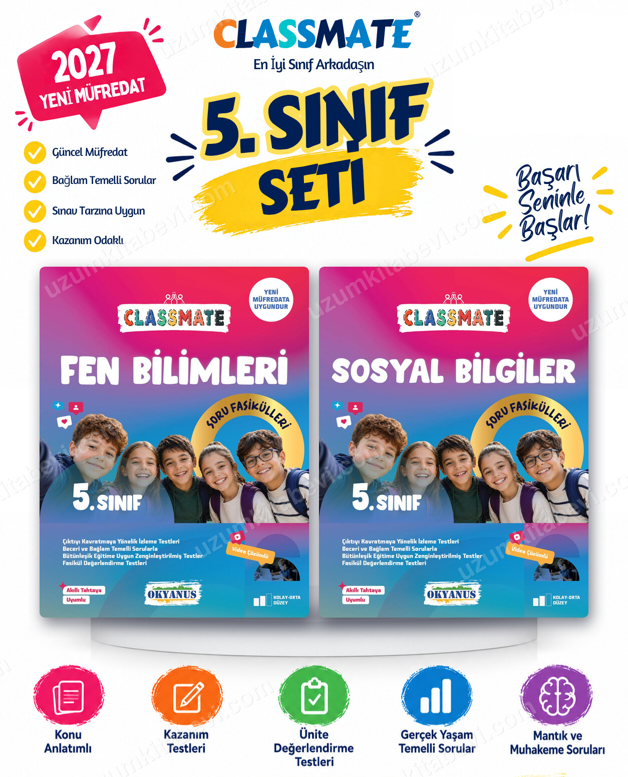 Okyanus Yayıncılık 2027 5. Sınıf Classmate Fen Bilimleri-Sosyal Bilgiler Maarif Model Soru Fasikülleri Seti (2 Kitap) - Okyanus Yayıncılık kitap kapağı
