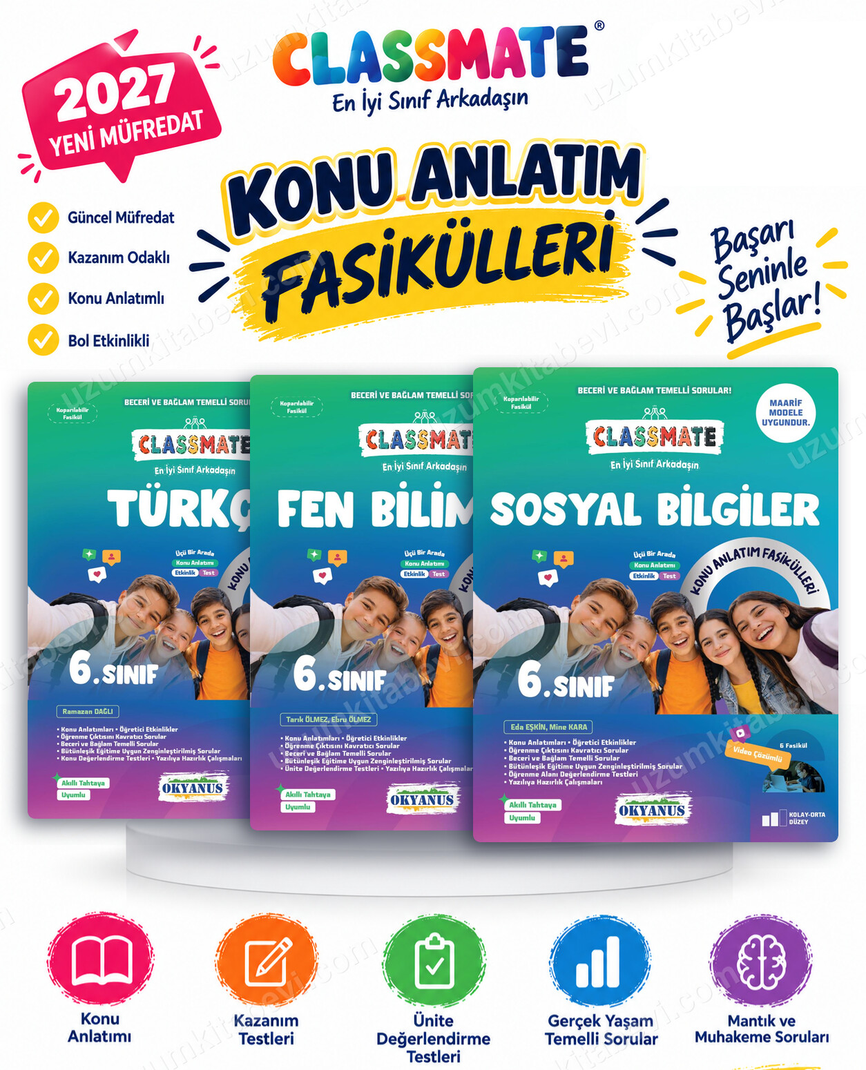 Okyanus Yayıncılık 2027 6. Sınıf Classmate Türkçe-Fen Bilimleri-Sosyal Bilgiler Maarif Model Konu Anlatım Fasikülleri Seti (3 Kitap) - Okyanus Yayıncılık kitap kapağı