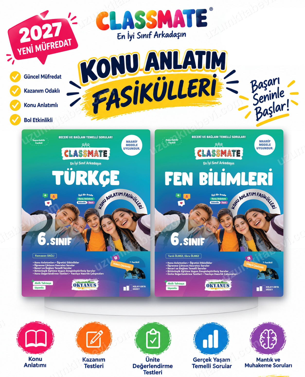 Okyanus Yayıncılık 2027 6. Sınıf Classmate Türkçe-Fen Bilimleri Maarif Model Konu Anlatım Fasikülleri Seti (2 Kitap) - Okyanus Yayıncılık kitap kapağı
