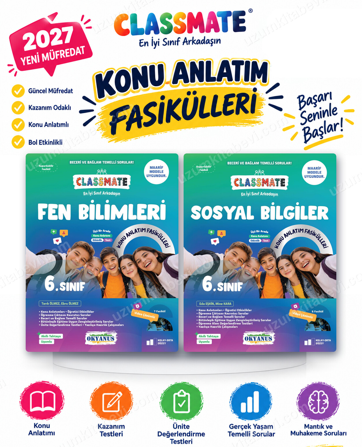 Okyanus Yayıncılık 2027 6. Sınıf Classmate Fen Bilimleri-Sosyal Bilgiler Maarif Model Konu Anlatım Fasikülleri Seti (2 Kitap) - Okyanus Yayıncılık kitap kapağı