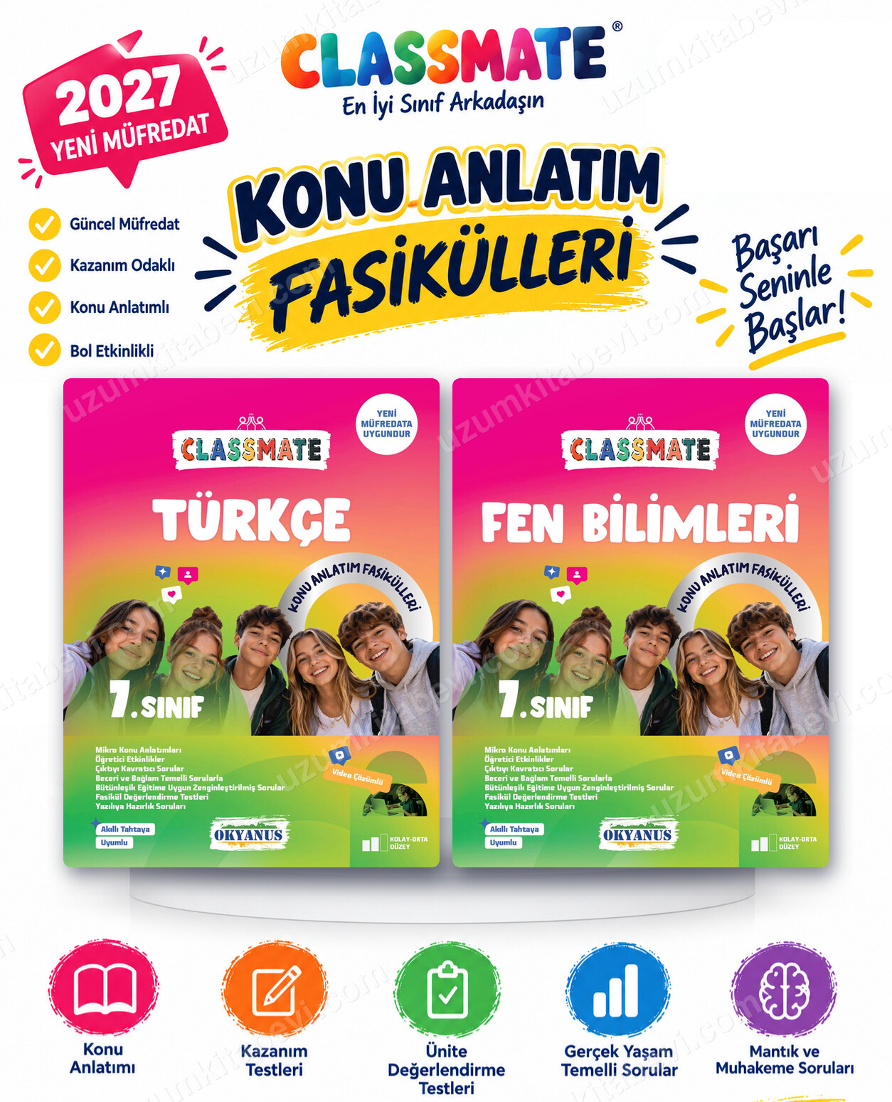 Okyanus Yayıncılık 2027 7. Sınıf Classmate Türkçe-Fen Bilimleri Maarif Model Konu Anlatım Fasikülleri Seti (2 Kitap) - Okyanus Yayıncılık kitap kapağı