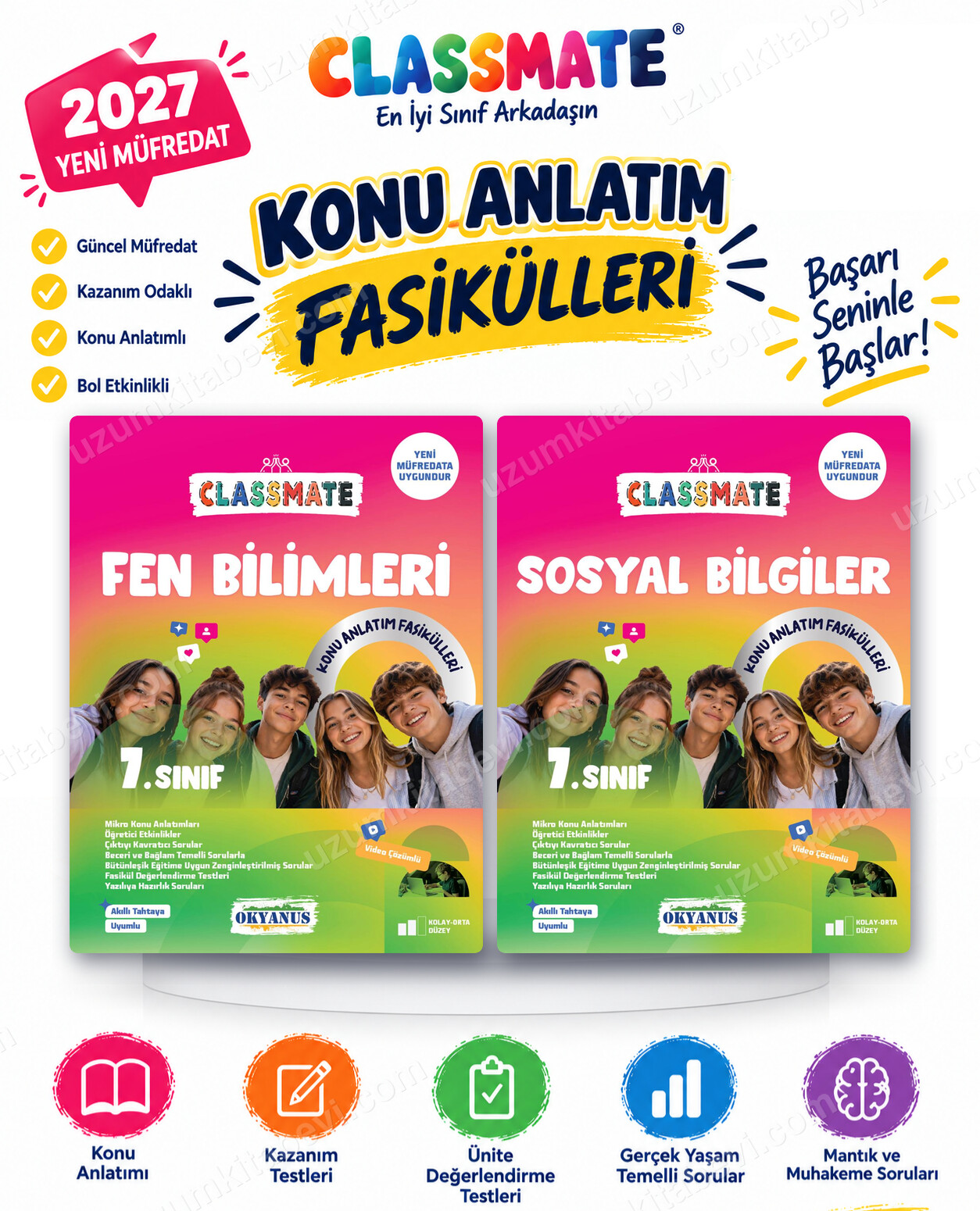 Okyanus Yayıncılık 2027 7. Sınıf Classmate Fen Bilimleri-Sosyal Bilgiler Maarif Model Konu Anlatım Fasikülleri Seti (2 Kitap) - Okyanus Yayıncılık kitap kapağı