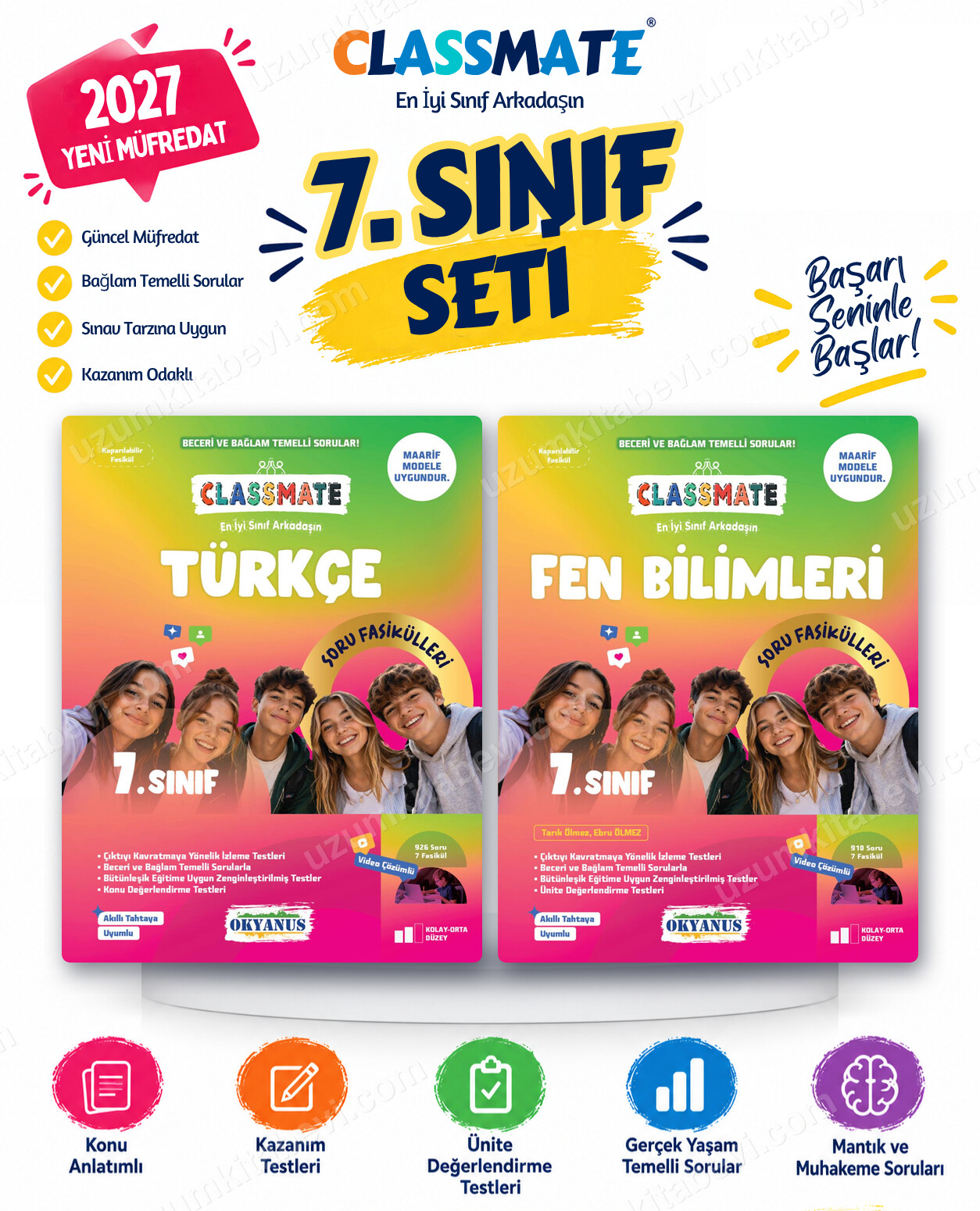 Okyanus Yayıncılık 2027 7. Sınıf Classmate Türkçe-Fen Bilimleri Maarif Model Soru Fasikülleri Seti (2 Kitap) - Okyanus Yayıncılık kitap kapağı
