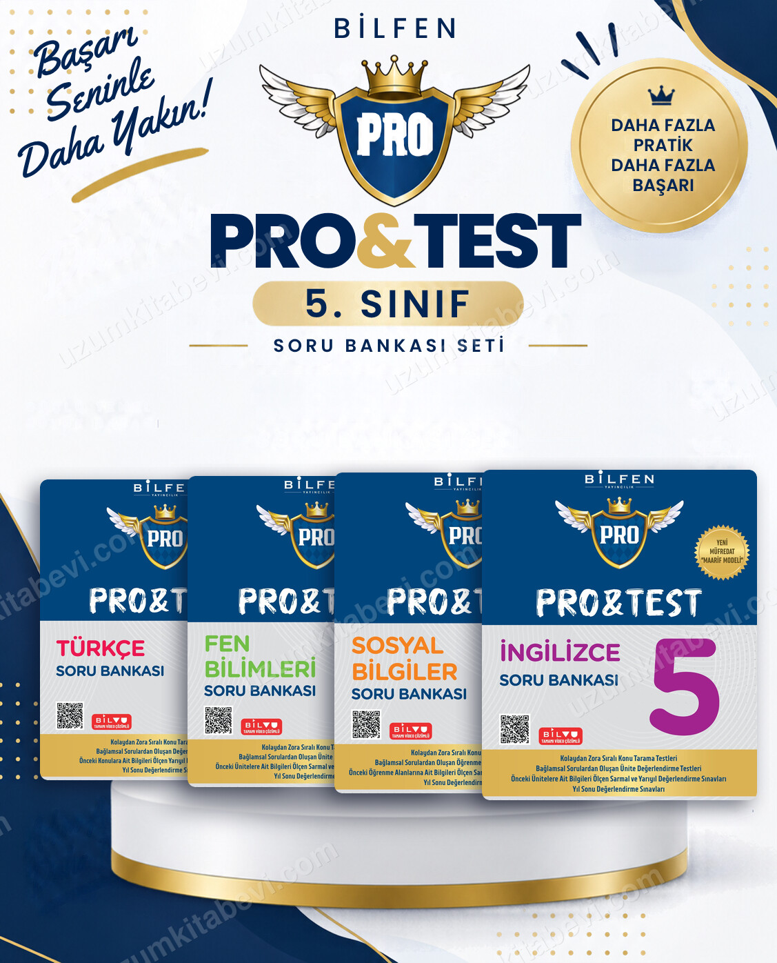 Bilfen Yayıncılık 5. Sınıf Türkçe - Fen - Sosyal - İngilizce Pro&Test Soru Bankası Seti (4 Kitap) - Bilfen Yayıncılık kitap kapağı