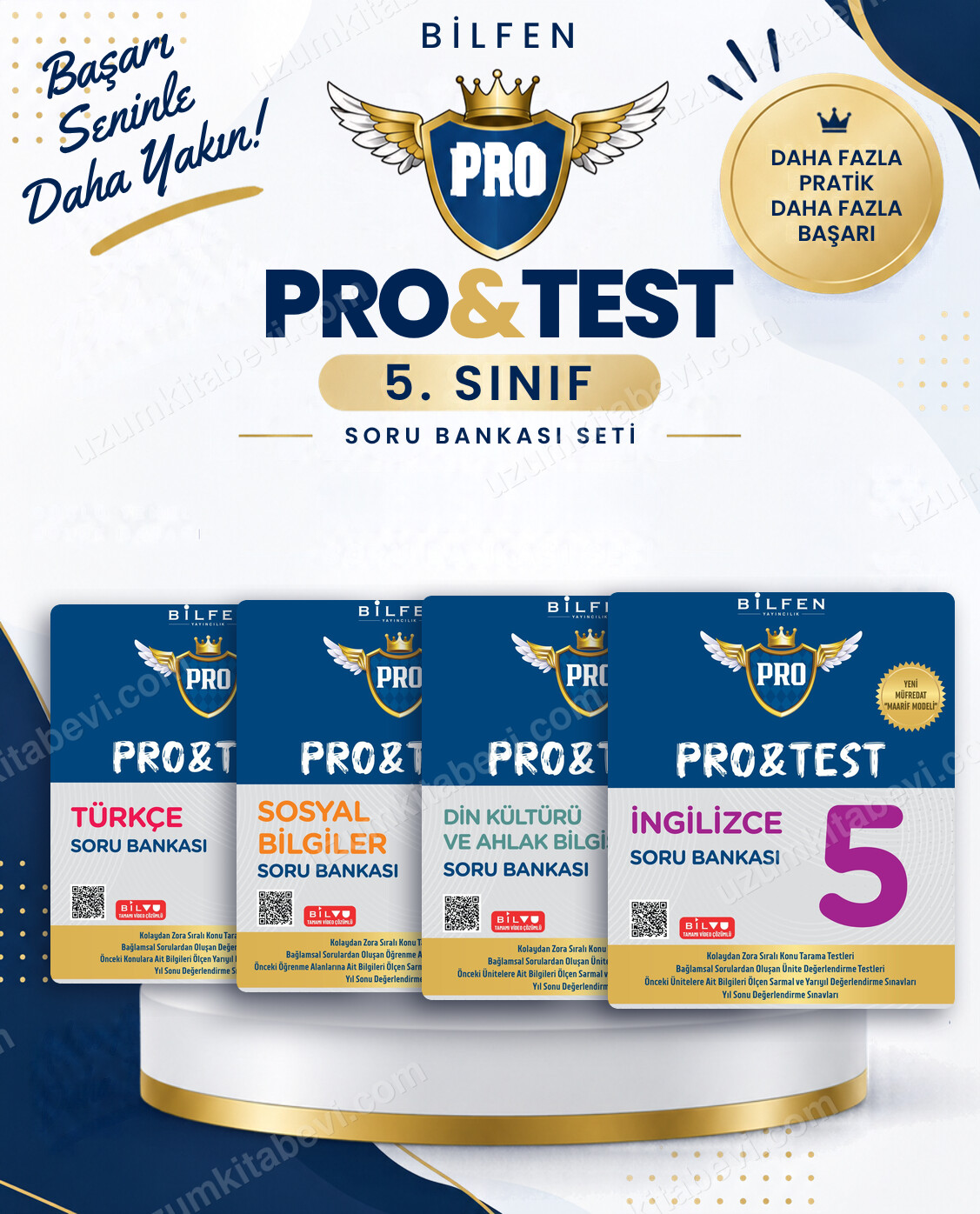 Bilfen Yayıncılık 5. Sınıf Türkçe - Sosyal - Din Kültürü - İngilizce Pro&Test Soru Bankası Seti (4 Kitap) - Bilfen Yayıncılık kitap kapağı