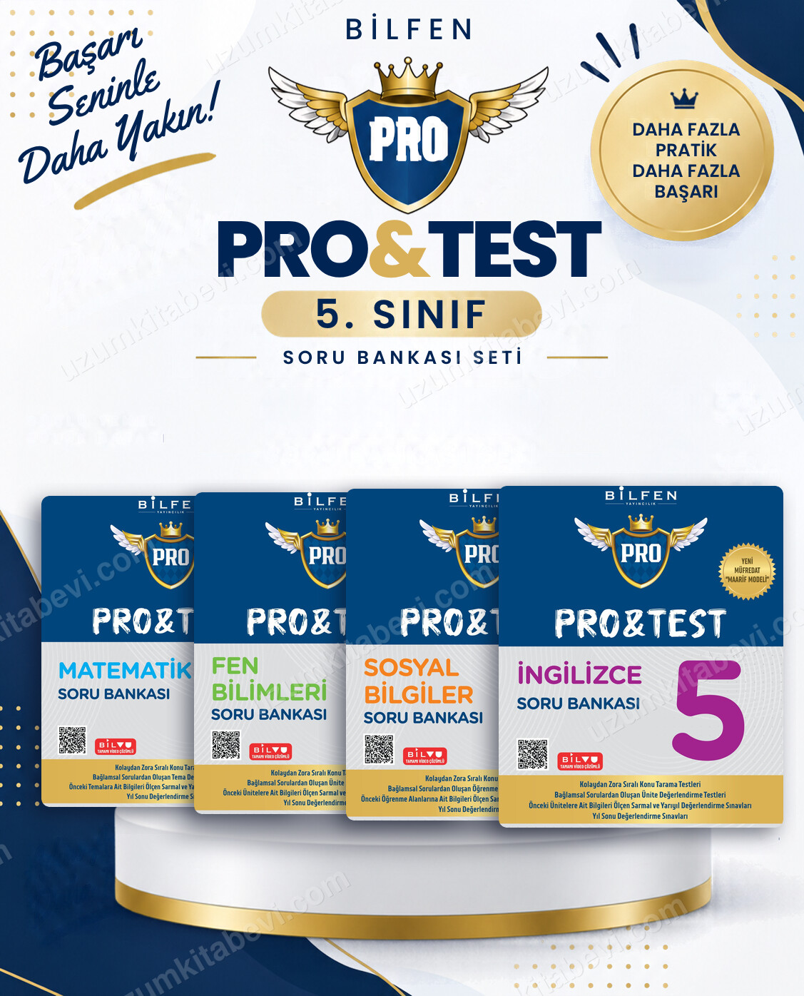 Bilfen Yayıncılık 5. Sınıf Matematik - Fen - Sosyal - İngilizce Pro&Test Soru Bankası Seti (4 Kitap) - Bilfen Yayıncılık kitap kapağı