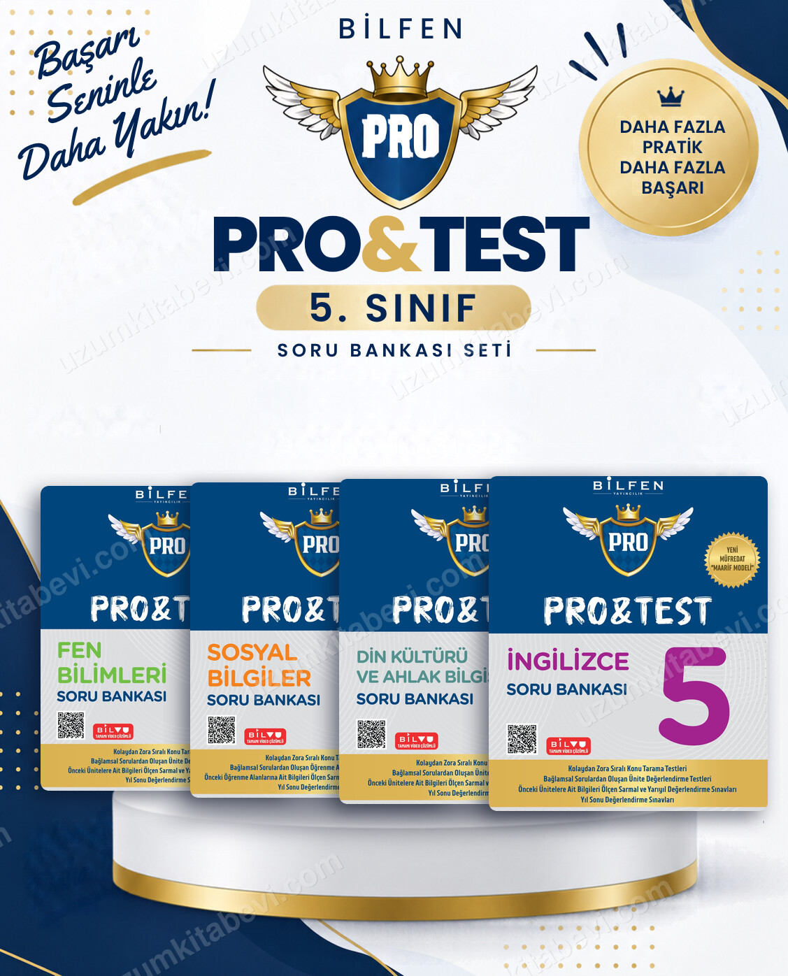 Bilfen Yayıncılık 5. Sınıf Fen - Sosyal - Din Kültürü - İngilizce Pro&Test Soru Bankası Seti (4 Kitap) - Bilfen Yayıncılık kitap kapağı