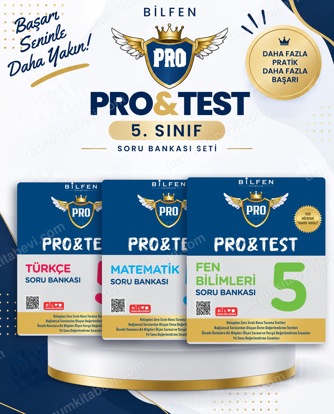 Bilfen Yayıncılık 5. Sınıf Türkçe - Matematik - Fen Pro&Test Soru Bankası Seti (3 Kitap) - Bilfen Yayıncılık kitap kapağı