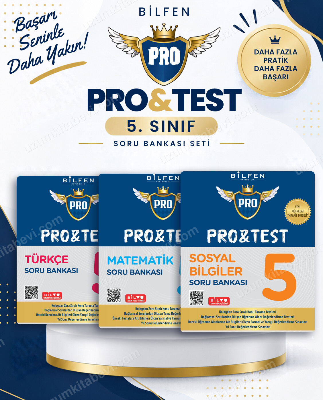 Bilfen Yayıncılık 5. Sınıf Türkçe - Matematik - Sosyal Pro&Test Soru Bankası Seti (3 Kitap) - Bilfen Yayıncılık kitap kapağı