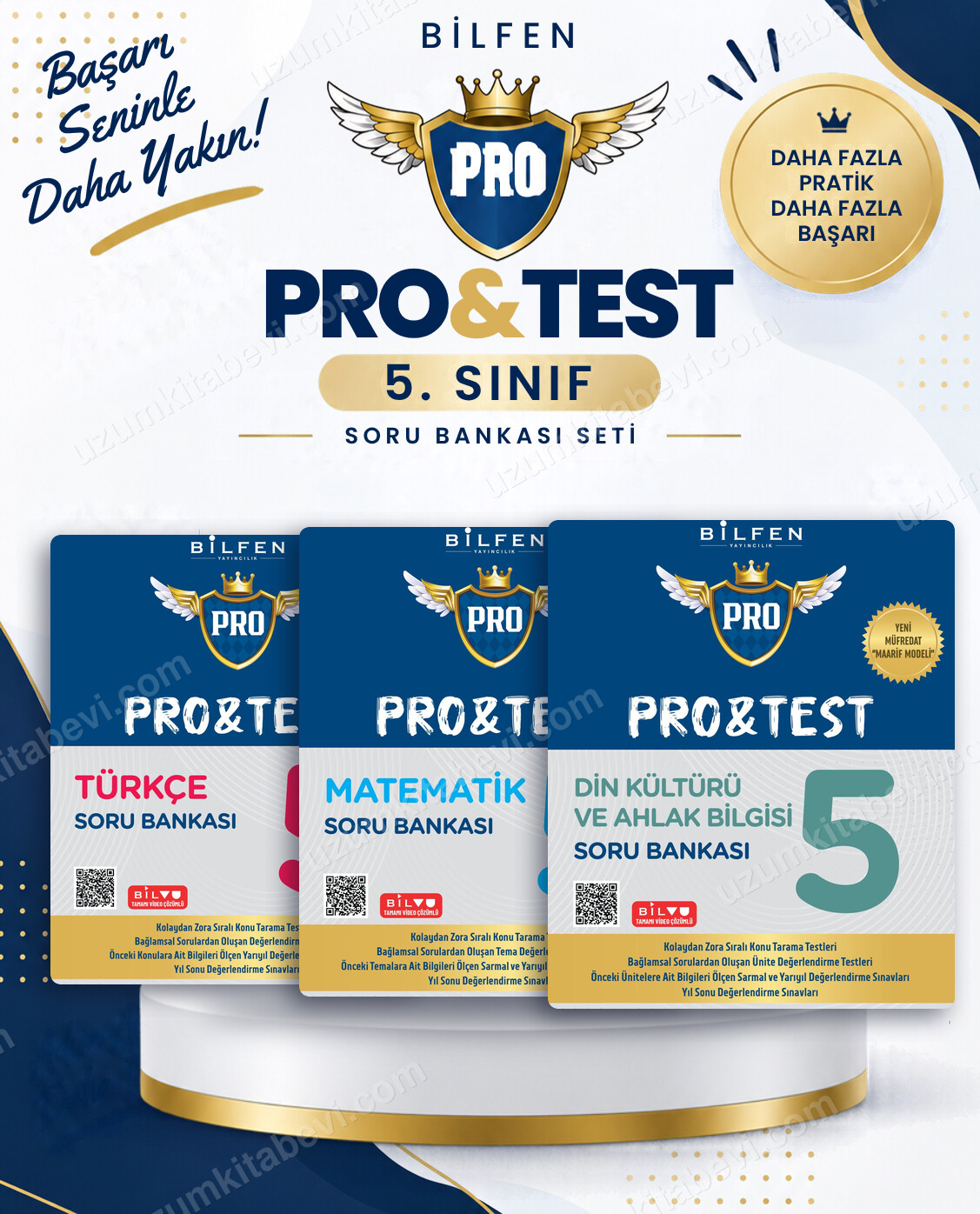 Bilfen Yayıncılık 5. Sınıf Türkçe - Matematik - Din Kültürü Pro&Test Soru Bankası Seti (3 Kitap) - Bilfen Yayıncılık kitap kapağı