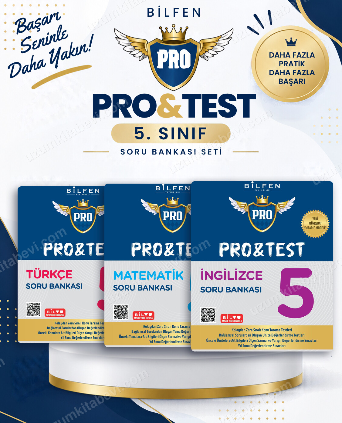 Bilfen Yayıncılık 5. Sınıf Türkçe - Matematik - İngilizce Pro&Test Soru Bankası Seti (3 Kitap) - Bilfen Yayıncılık kitap kapağı